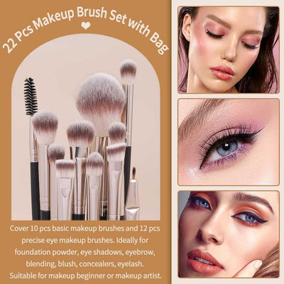 Makeup Brush Set™– Premium 22 Piece Synthetic Collection for Beauty