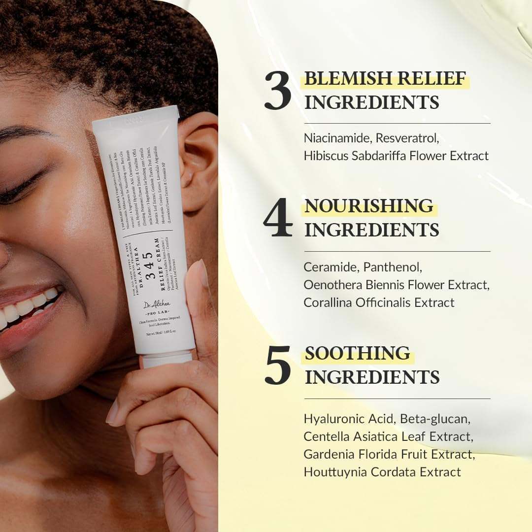 345 Relief MZCream™- Blemish Repairing Daily Moisturiser for Soothing Vegan Skincare